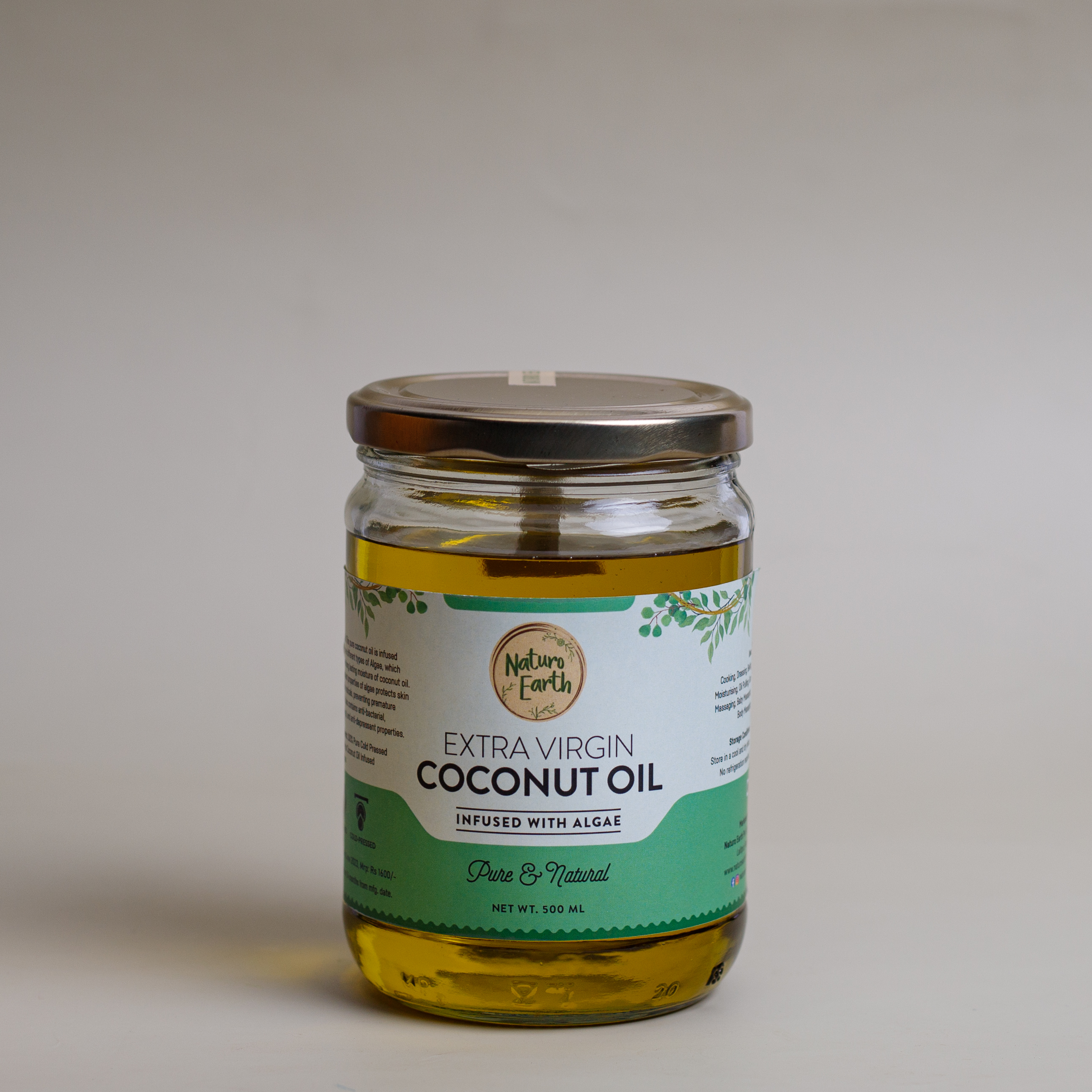 Organic Cold Pressed Extra Virgin Coconut Oil With Algae
