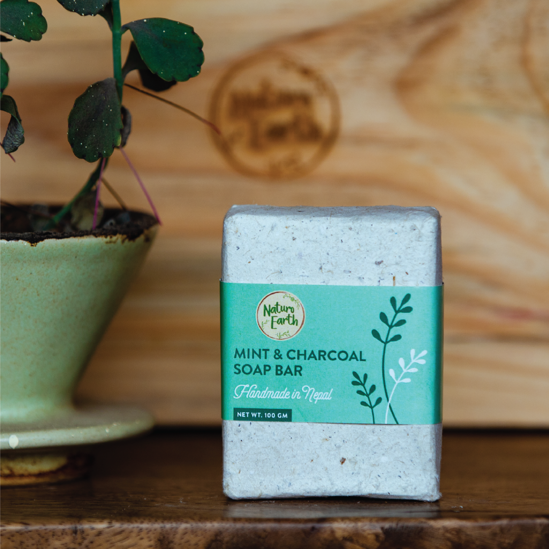 Mint & Charcoal Organic Soap Bar For Face And Body